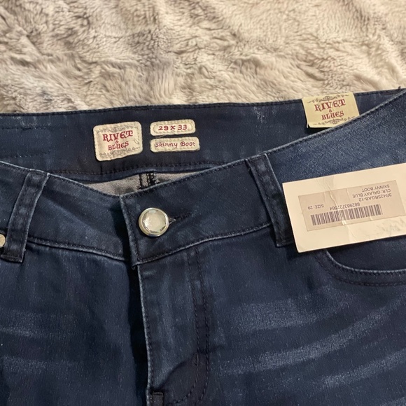 Rivet & Blues Women  Skinny Boot, Size 29, blue, NWT - Picture 5 of 7